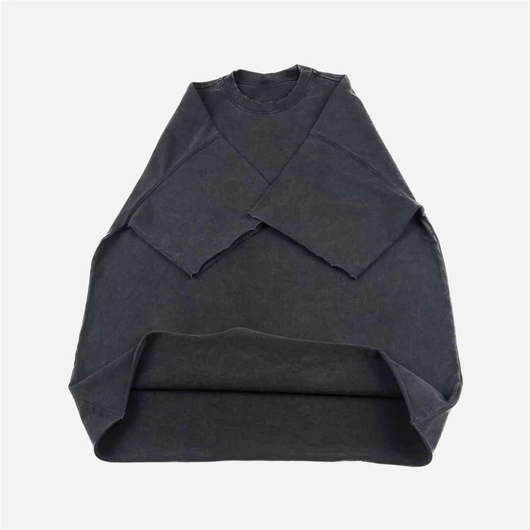 washed black distressed t-shirt