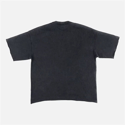 Washed Black Distressed T-Shirt