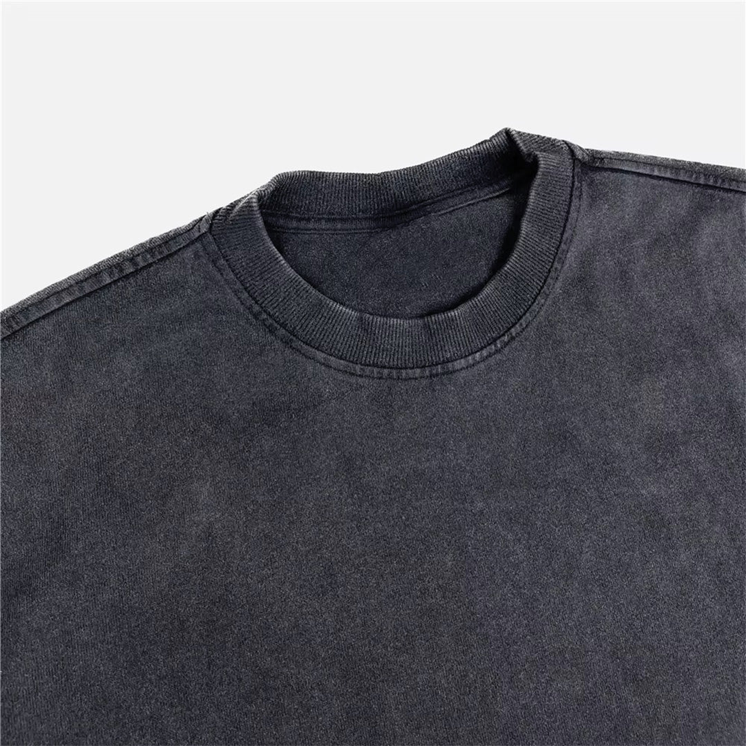 washed black distressed t-shirt