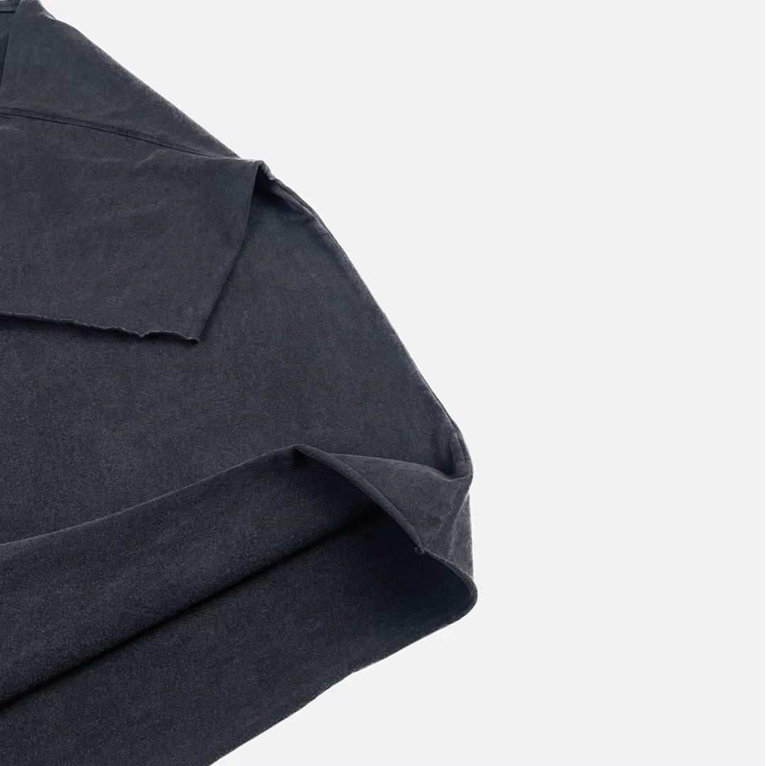 washed black distressed t-shirt