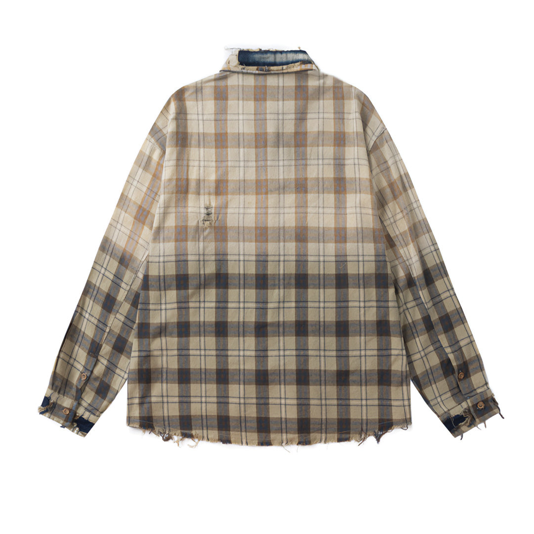 vintage denim plaid shirt
