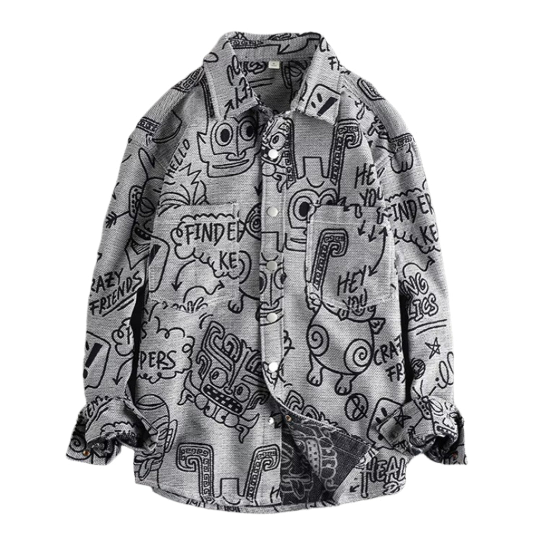 comic strip cotton shirt