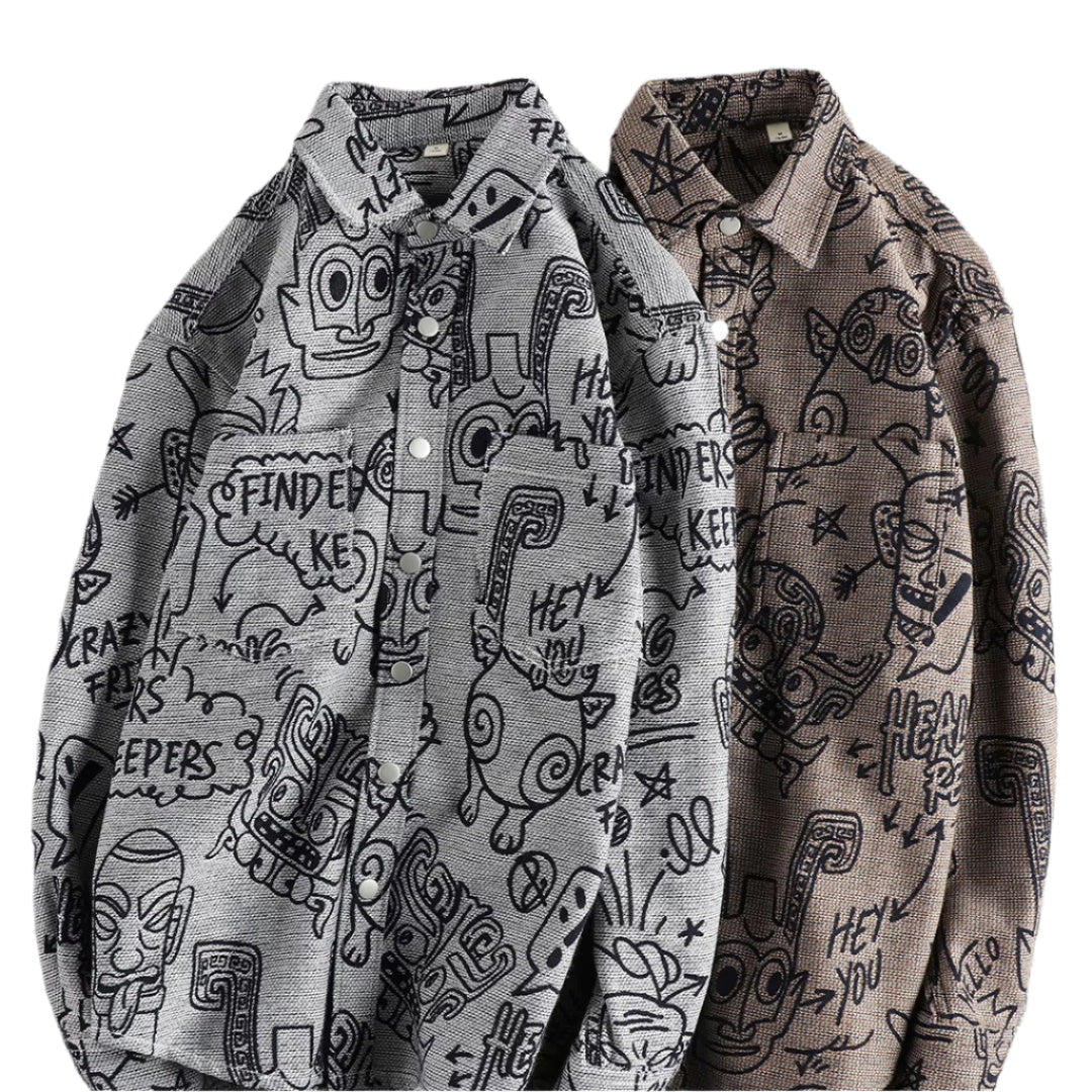 comic strip cotton shirt