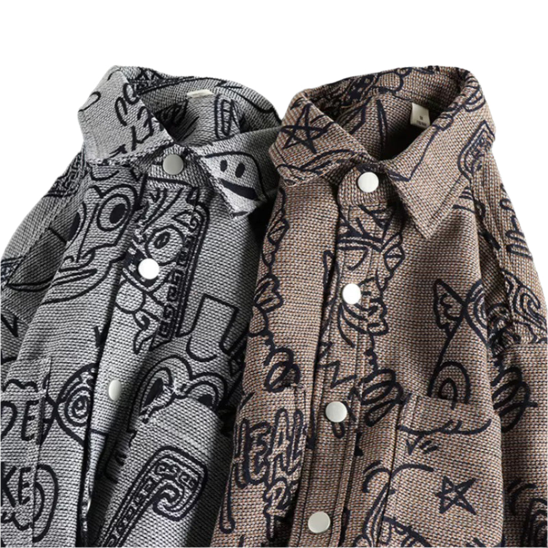 comic strip cotton shirt