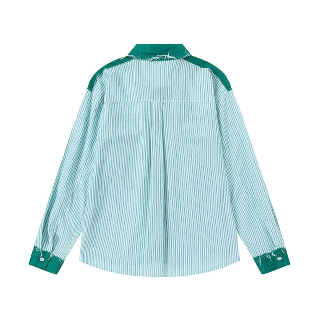 mint striped shirt
