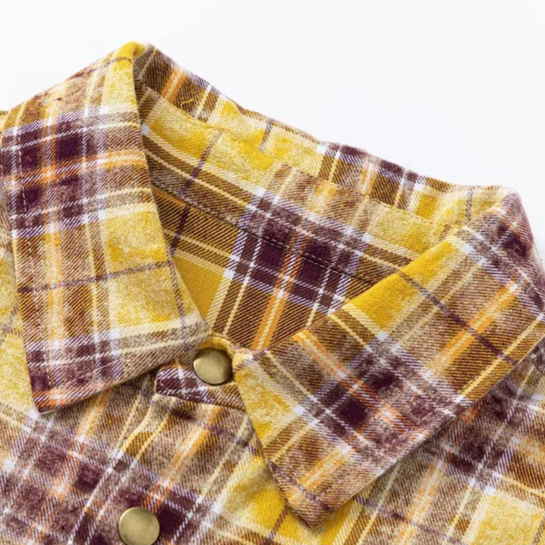plaid pocket jacket