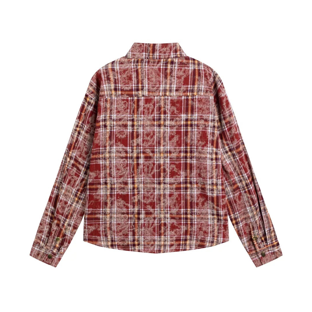 plaid pocket jacket