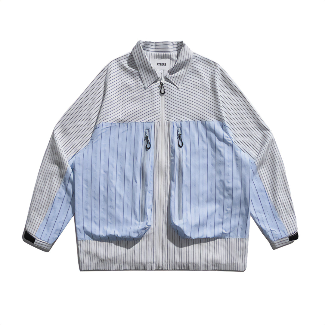 striped cargo shirt