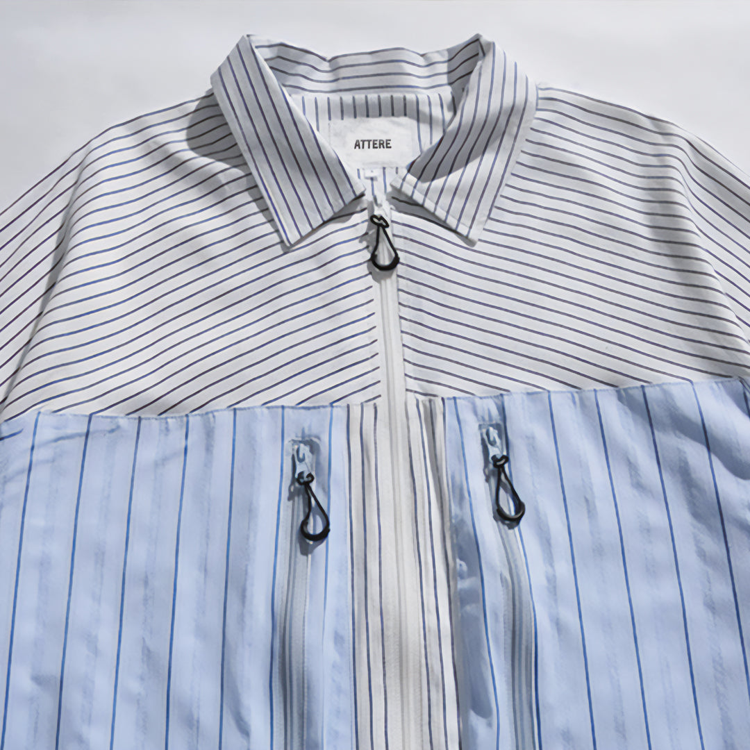 striped cargo shirt