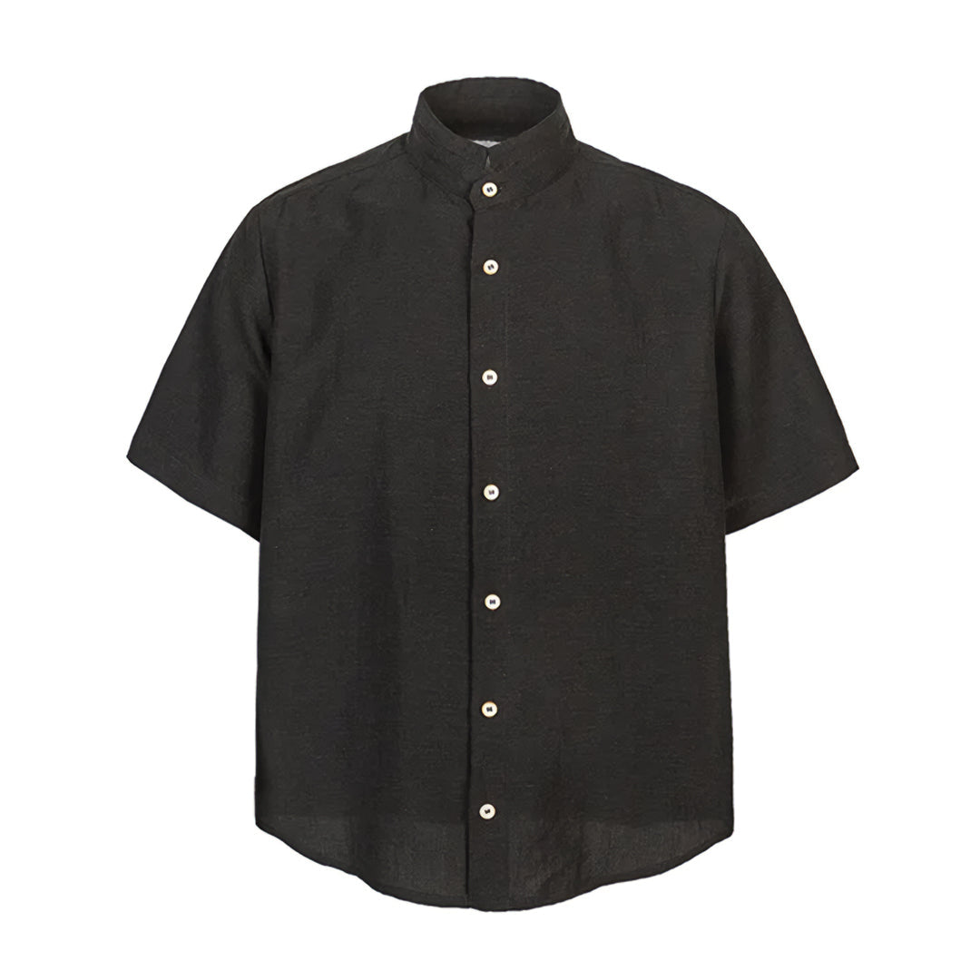mock linen resort shirt